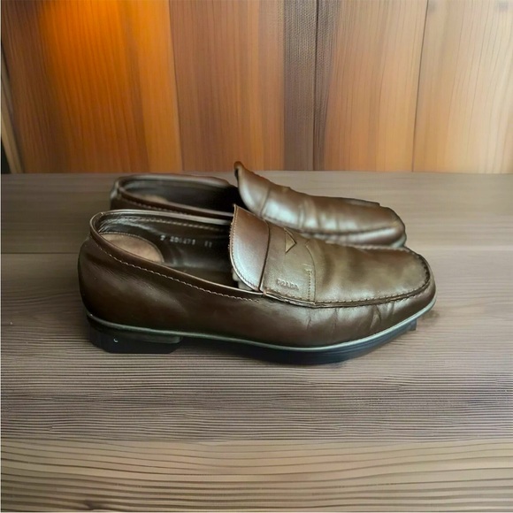 Prada loafers Brown size 11 M (preowned) like new - Picture 1 of 9
